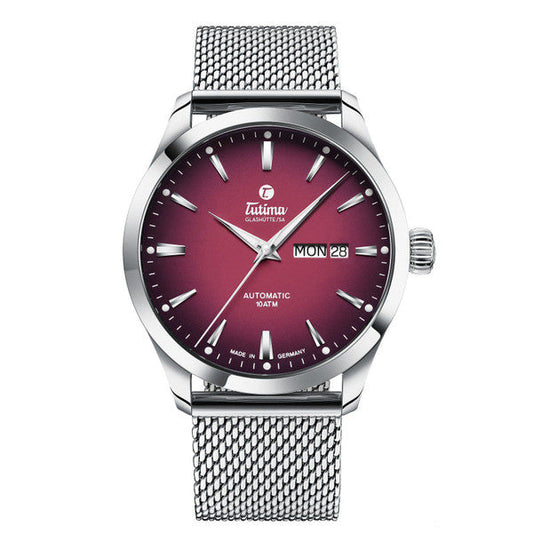 Tutima Glashutte 6105-26 Sky Automatic Red Dial