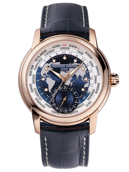 Frederique Constant FC-718NWWM4H9 Classics 18kt Rose Worldtimer Manufacture