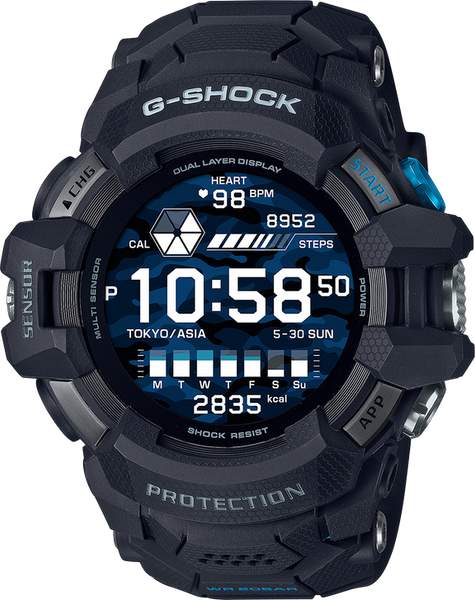 G-Shock GSWH1000-1 GPS Tracking Heart Rate Monitor Google Wear OS Enabled