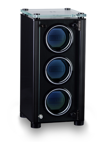 Juvo Luxury TA89755 A3 Triple Watch Winder Black Locking