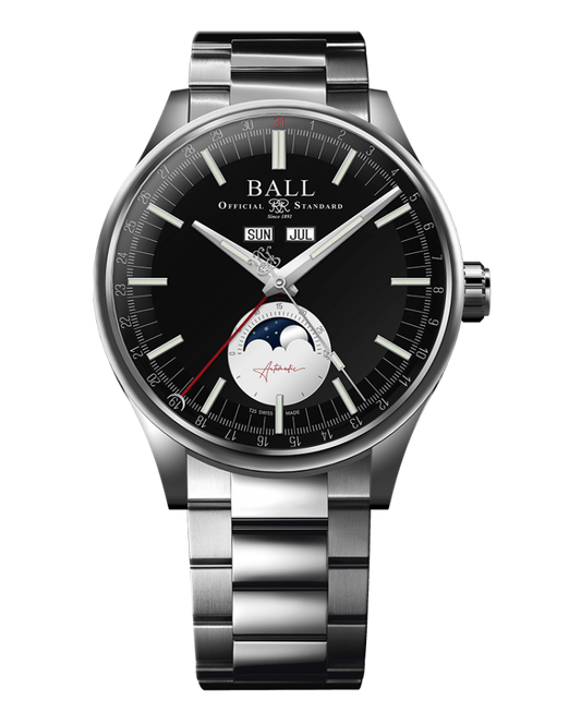 Ball NM3016C-S2J-BK Engineer II Moon Calendar Black Dial Automatic