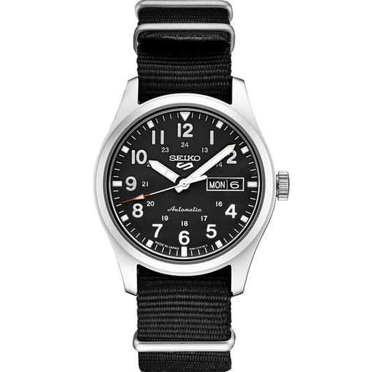 Seiko 5 Sports SRPG37 Automatic Watch Black Dial Nato