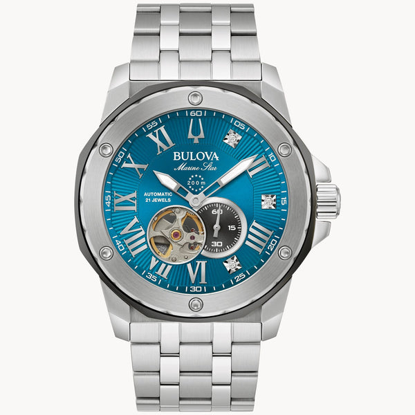 Bulova automatic 21 outlet jewels blue