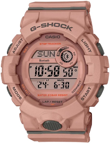 Casio G-Shock GMDB800SU-4 G-Squad Light Pink Digital Step Tracker