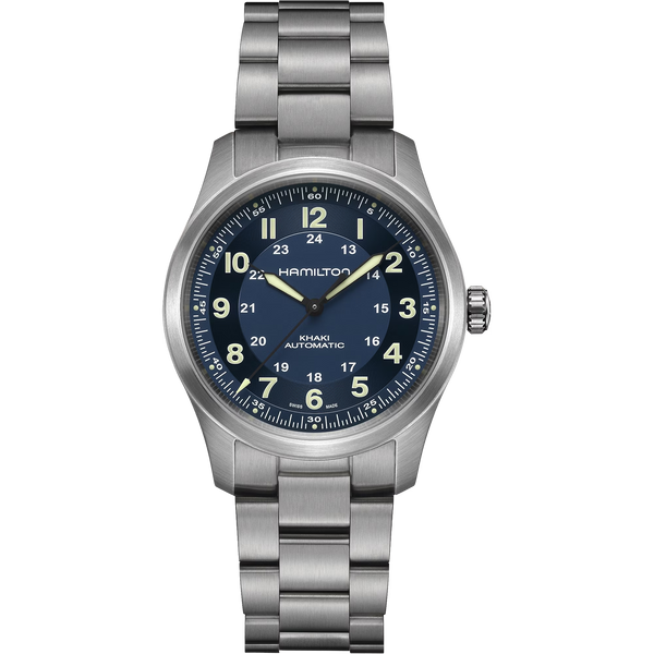 Hamilton H70205140 Khaki Field Titanium Auto 38mm Blue – Arizona