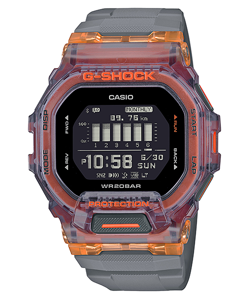 G-Shock GBD200SM-1A5 G-SQUAD Vital Bright Vibrant Orange