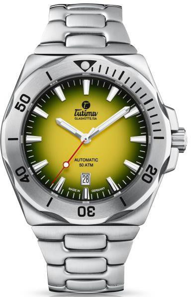 Tutima 6155-10 M2 Seven Seas S Stainless Steel 44mm Yellow Steel