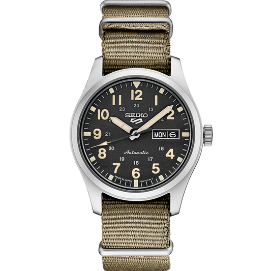 Seiko 5 Sports SRPG35 Automatic Watch Black Dial Nato