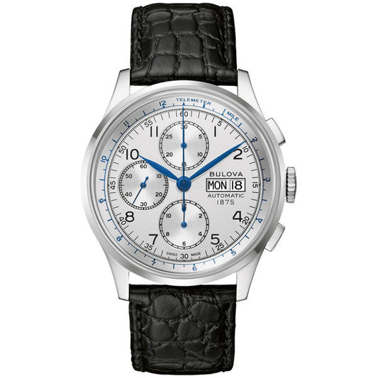 Bulova 96C145 Joseph Bulova Silver White Chronograph