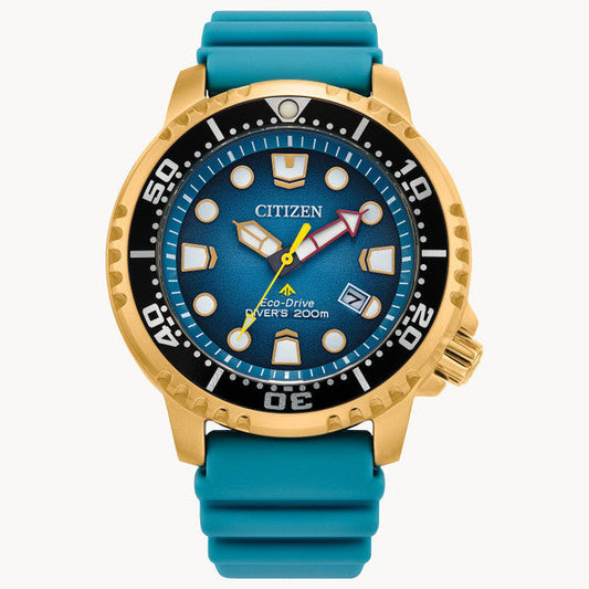 Citizen BN0162-02X Promaster Dive Gold Tone Turquoise Dial