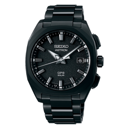 Seiko Astron SSJ009 3X22 Titanium GPS Solar Black DLC Ceramic Bezel