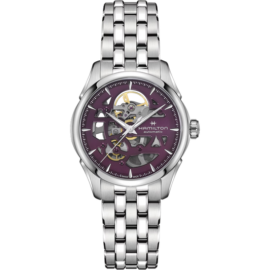Hamilton H32265101 Jazzmaster Skeleton Lady Automatic Purple Dial 36mm
