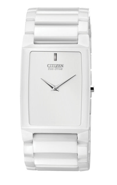 フレンジー　クイーン　白箱あり Citizen Ladies Eco-Drive Stiletto Blade White Ceramic AR3040-56A