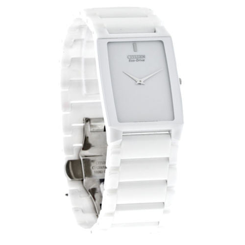 Citizen Ladies Eco-Drive Stiletto Blade White Ceramic AR3040-56A