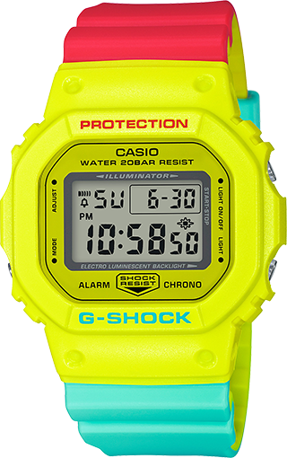 Casio G-Shock Classic Breezy Rasta Color DW5600CMA-9
