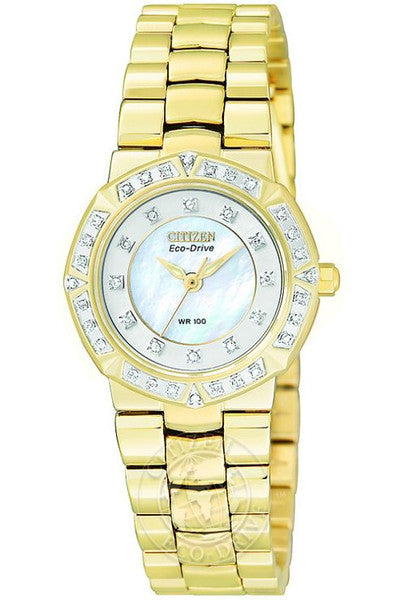 Citizen Ladies Serano 40 Diamond Yellow Gold Plated EP5832-51D