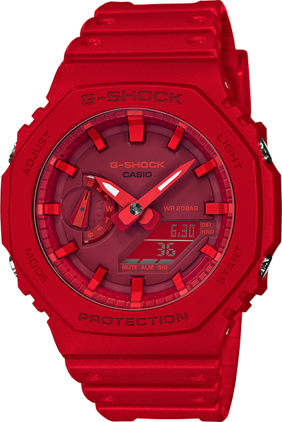 Casio G-Shock GA2100-1A4 Carbon Slim Simple Design Red