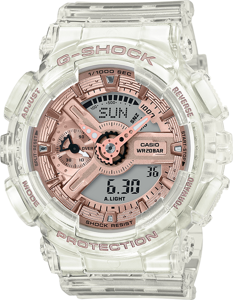 G-Shock GMAS110SR-7A Rose Gold Transparent