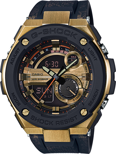 Casio G-Shock G-Steel 2nd Generation 3D Gold Dial GST200CP-9A