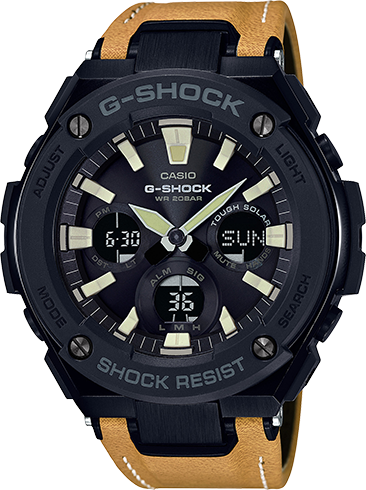 G-Shock G-Steel Black and Mustard GSTS120L-1B