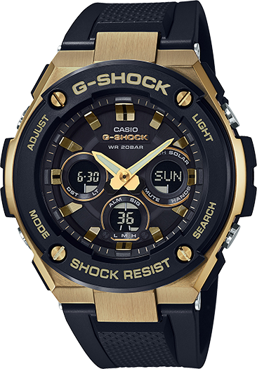 G-Shock G-Steel Black and Gold GSTS300G-1A9