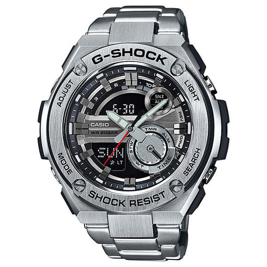 Casio G-Shock G-Steel 2nd Generation 3D Black Dial GST210D-1ACR