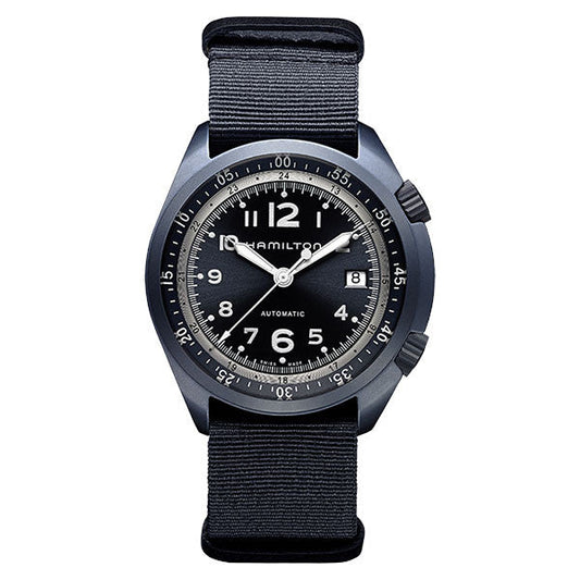 HAMILTON KHAKI AVIATION PILOT PIONEER ALUMINIUM H80495845