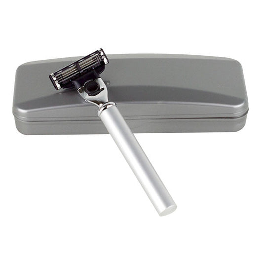 Hirsh Luxury Razor - Silver Resin with Aluminum Core - Gillette Mach 3 (HL-M5SS)