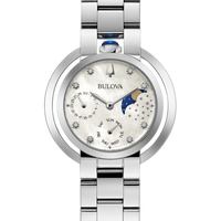 Bulova 96P213 Rubaiyat Goddess of Time Day Date Moonphase Stainless Steel Watch