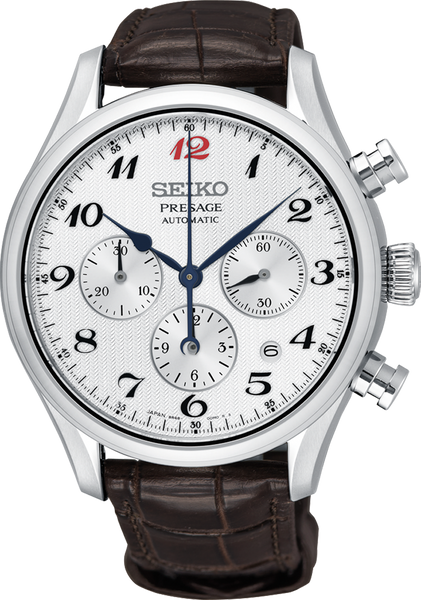Seiko Presage SRQ025 White Dial Chronograph