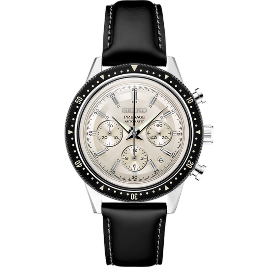 Seiko Presage SRQ031 White Dial Chronograph