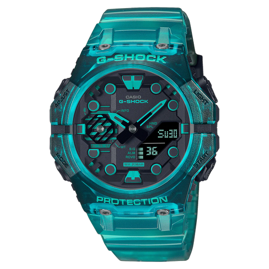 G-Shock GAB001G-2A Analog-Digital Carbon Core Bluetooth Translucent Blue