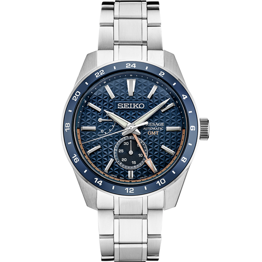 Seiko Presage SPB217 Sharp Edge GMT Blue