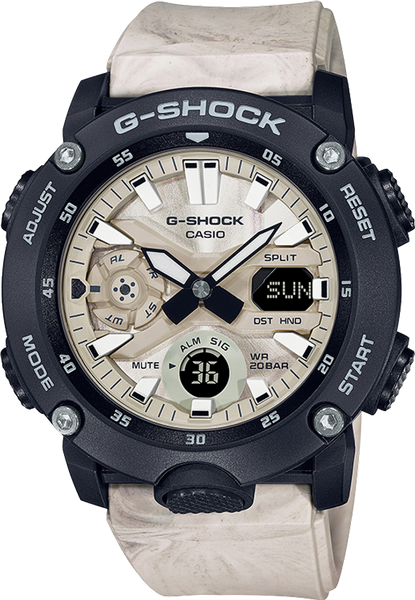 G-Shock GA2000WM-1A Utility Wave Marble Carbon Core Guard