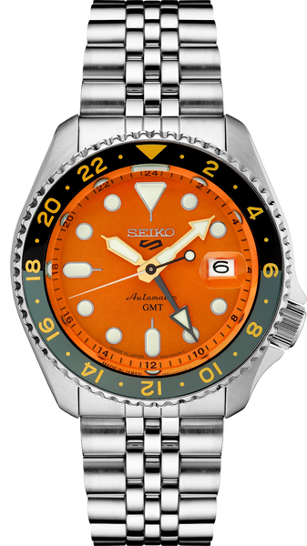 Seiko 5 Sports SSK005 GMT Series Automatic Orange Dial // Pre-Owned