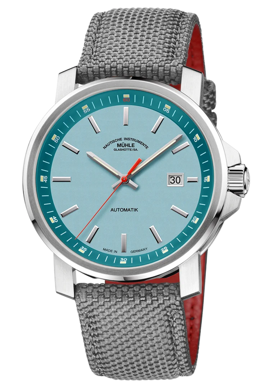 Muhle Glashutte M1-25-39-CB-II 29er Big South Sea Blue Dial Canvas Gray Strap