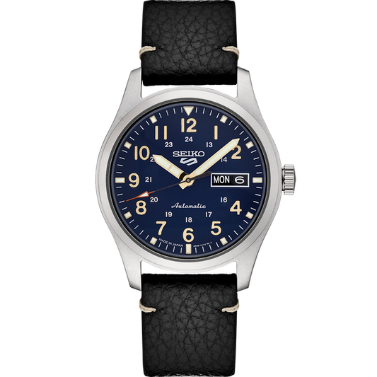 Seiko 5 Sports SRPG39 Automatic Watch Blue Dial Leather