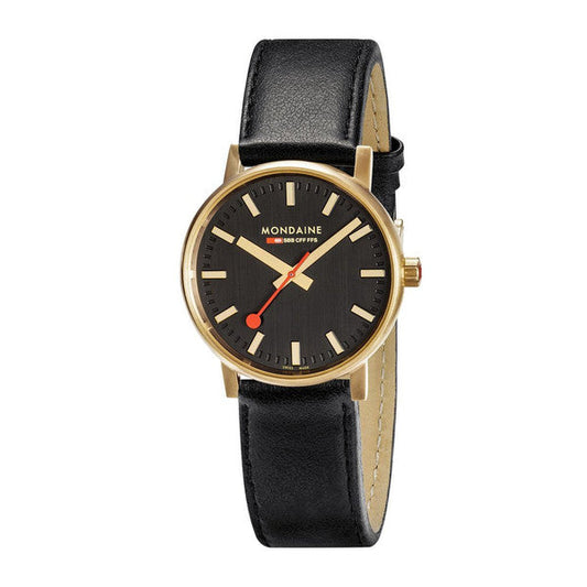 Mondaine MSE.30120.LB Official Swiss Railways EVO2 Petite Gold Watch