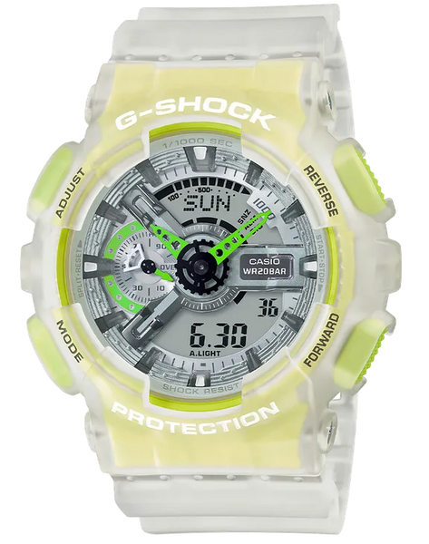 Casio G-Shock GA110LS-7A Semi-Transparent Acid Green Fluorescent Ana-Digital Watch