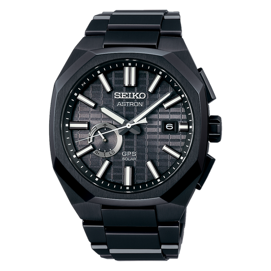 Seiko Astron SSJ015 3X62 GPS Solar Black DLC Titanium
