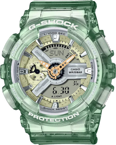 G-Shock GMAS110GS-3A Metallic Shine Green Transparent Refined