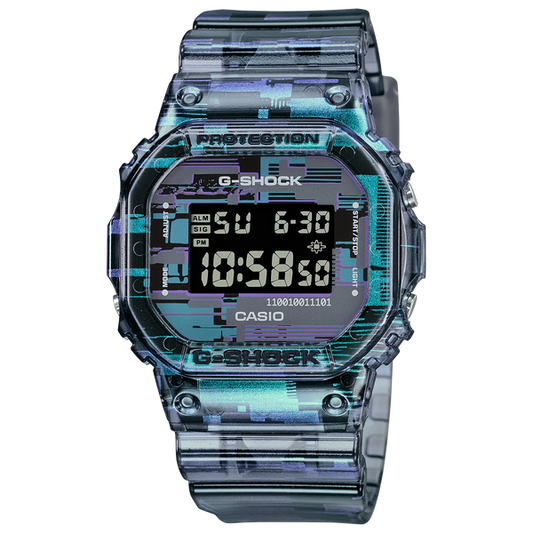 G-Shock DW5600NN-1A Square Digital Glitch Blazing Iridescent