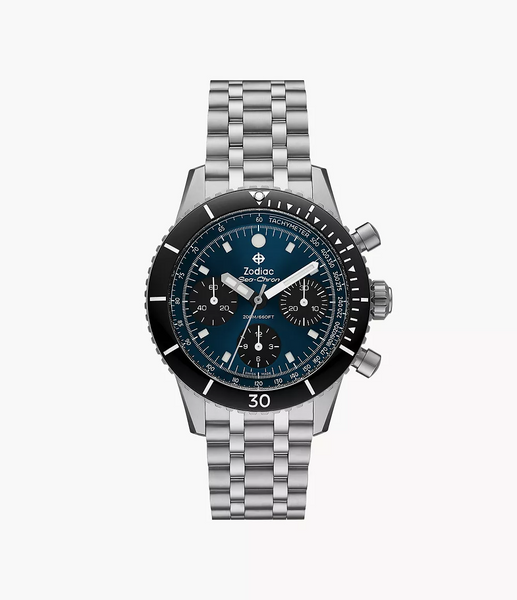Zodiac ZO3605 Sea-Chron Automatic Stainless Chronograph // Pre-Owned