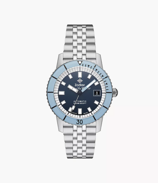 Zodiac ZO9287 Super Sea Wolf Compression Automatic Stainless Blue