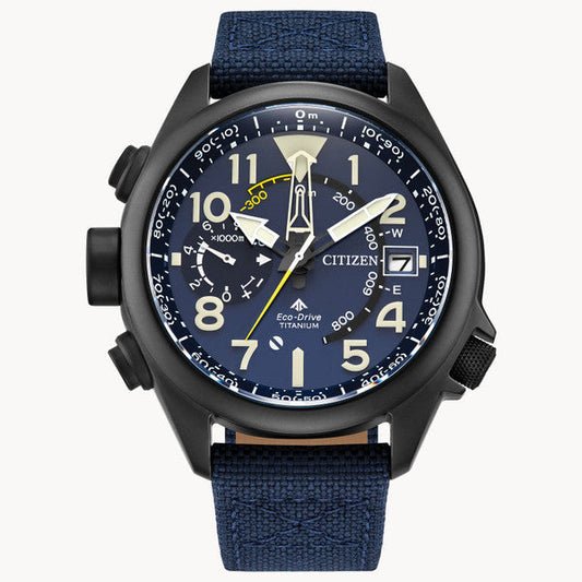Citizen BN4065-07L Altichron Eco-Drive Titanium Blue Dial