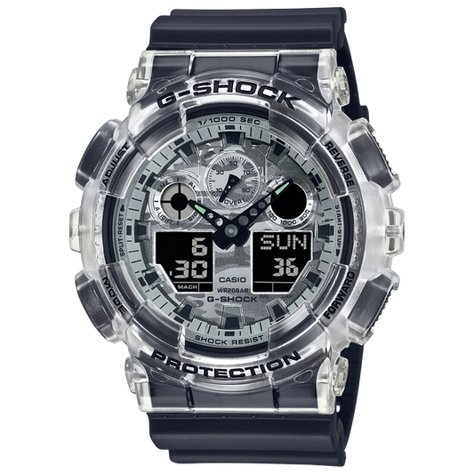 G-Shock GA100SKC-1A Stealth Camouflage Translucent Ana-Digi