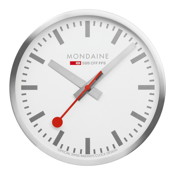Mondaine A995.CLOCK.17SBV 40cm Silver Kitchen Clock – Arizona Fine
