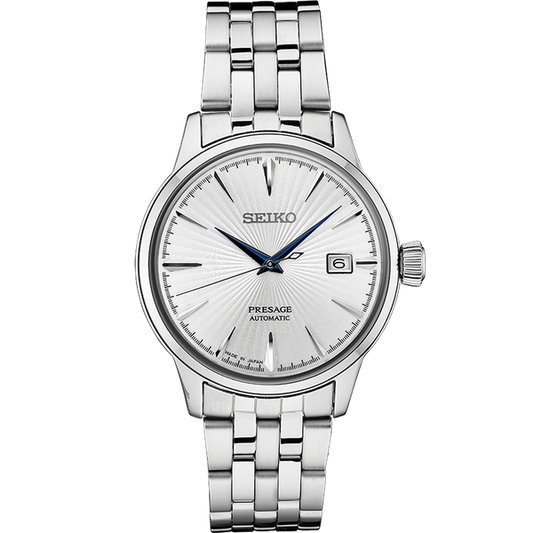 Seiko Presage SRPB77 Cocktail Time Silver Sunburst Dial Automatic