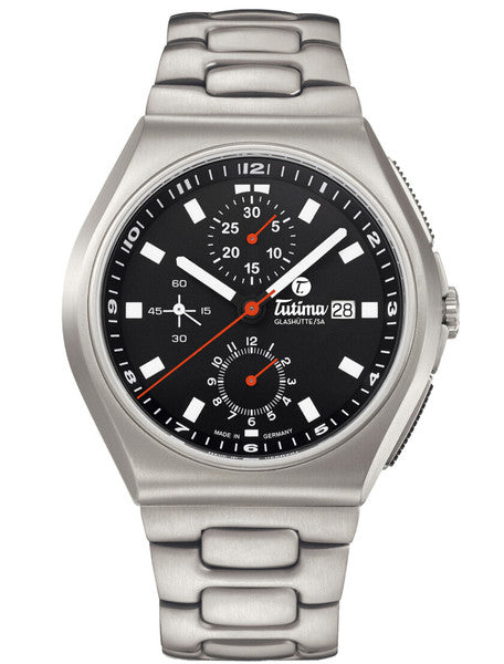 Tutima Glashutte 6430-02 M2 Coastline Chronograph Black Automatic