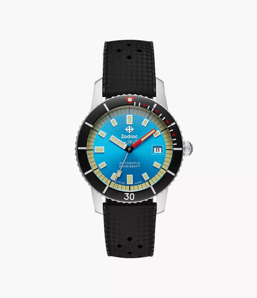 Zodiac ZO9275 Super Sea Wolf Compression Automatic Blue Dial Rubber